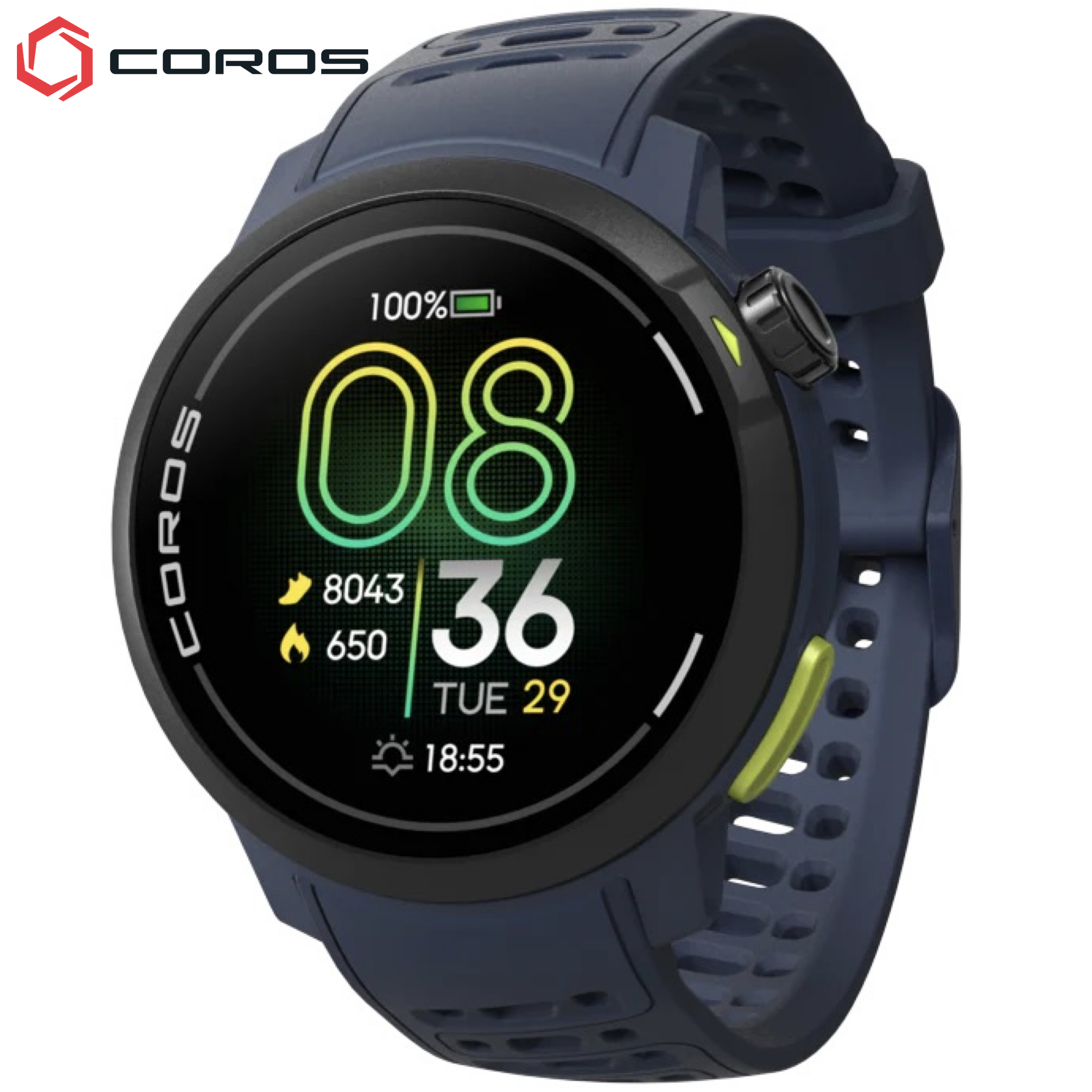 Pace Pro AMOLED GPS Multisport Health Watch with Silicone Strap