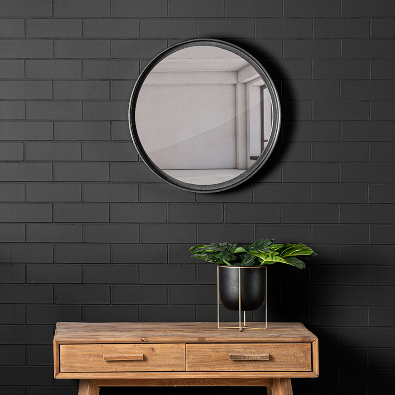 Dinesh Rustic Aluminium Black Nickel Mirror — R1899 on OneDayOnly (was R2300)