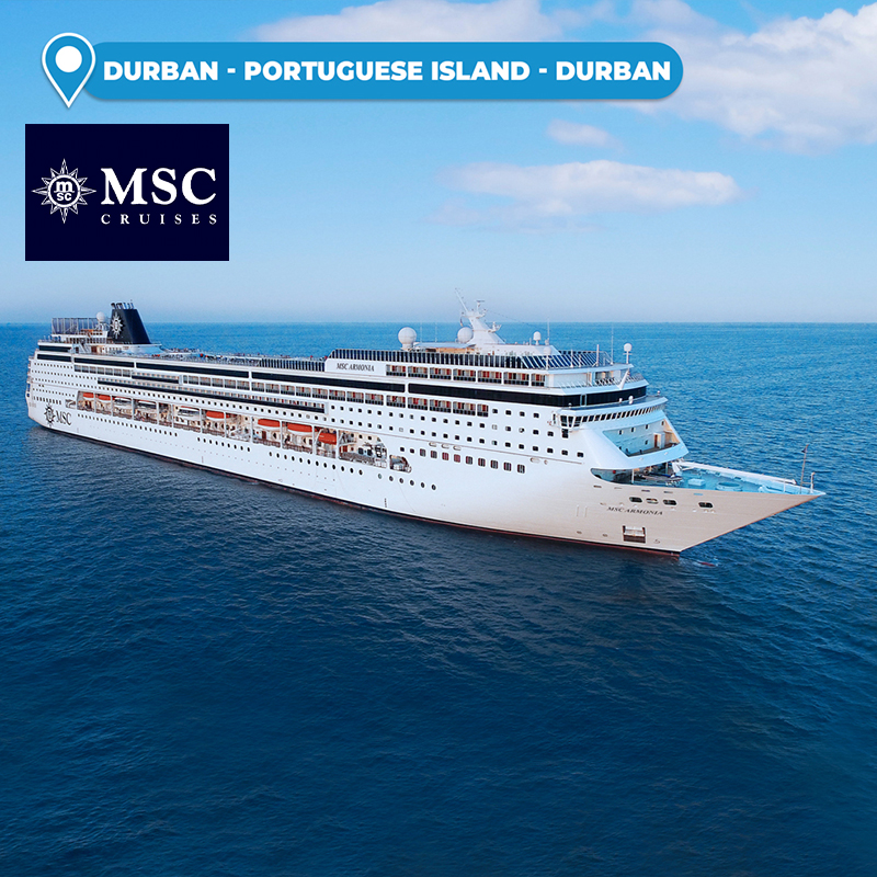 3-Night Cruise Durban-Portuguese Island-Durban for 2 People Sharing