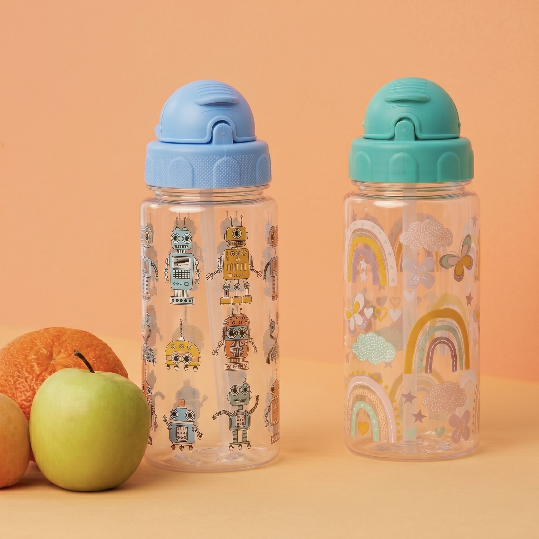 500ml Water Bottle with Straw