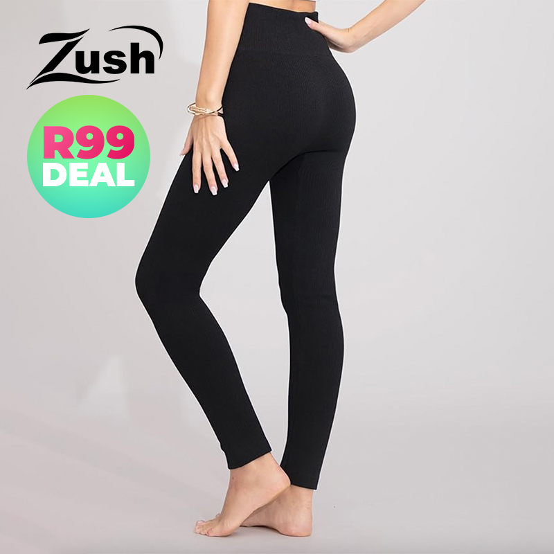 Ladies Black Comfy High Waisted Leggings