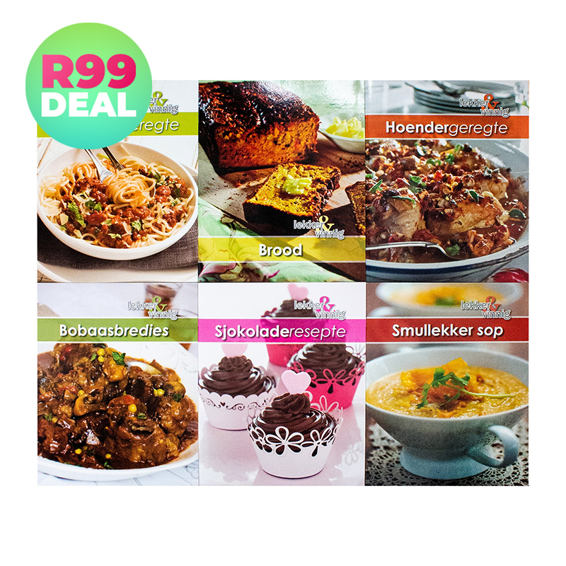 Lekker & Vinnig Afrikaans Recipe Book Bundle (6 Books) — R99 on OneDayOnly (was R300)