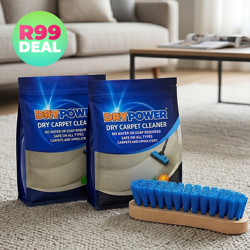 DryPower 3-Piece Dry Carpet Cleaner Bundle — R99 on OneDayOnly (was R200)