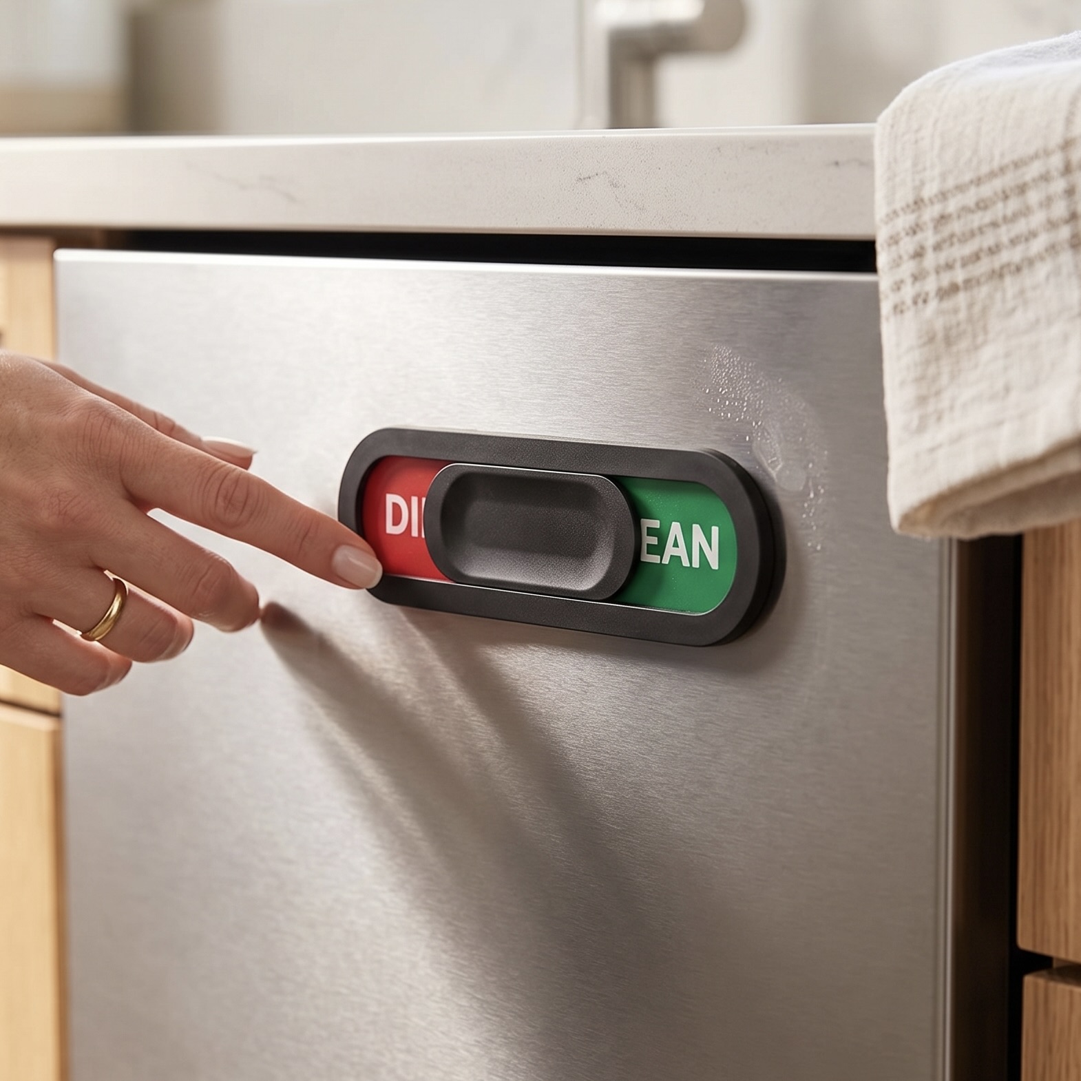 Magnetic Dishwasher Clean or Dirty Sign