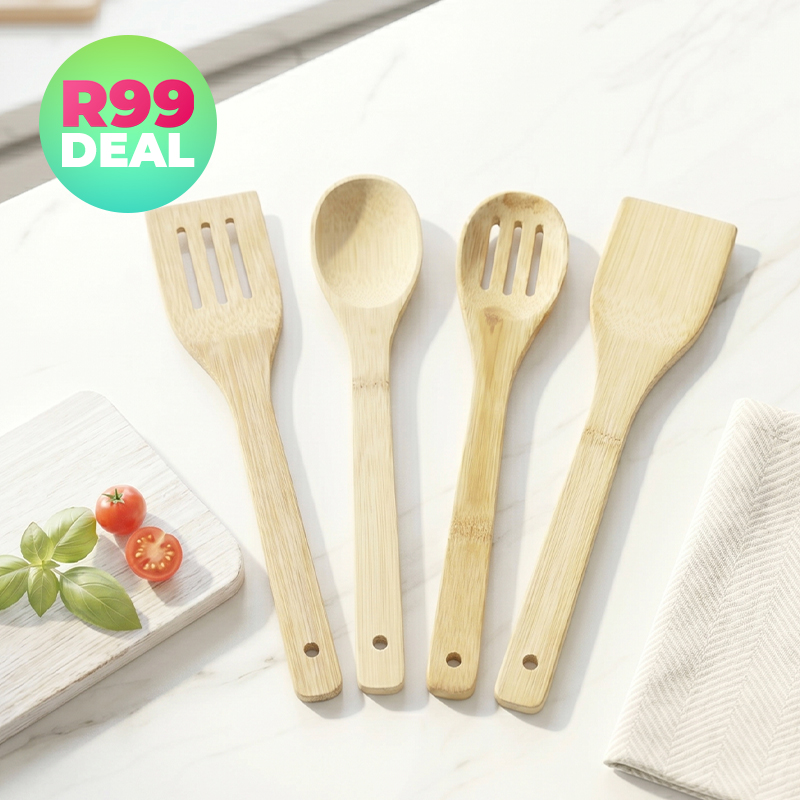 4-Piece Bamboo Utensil Set