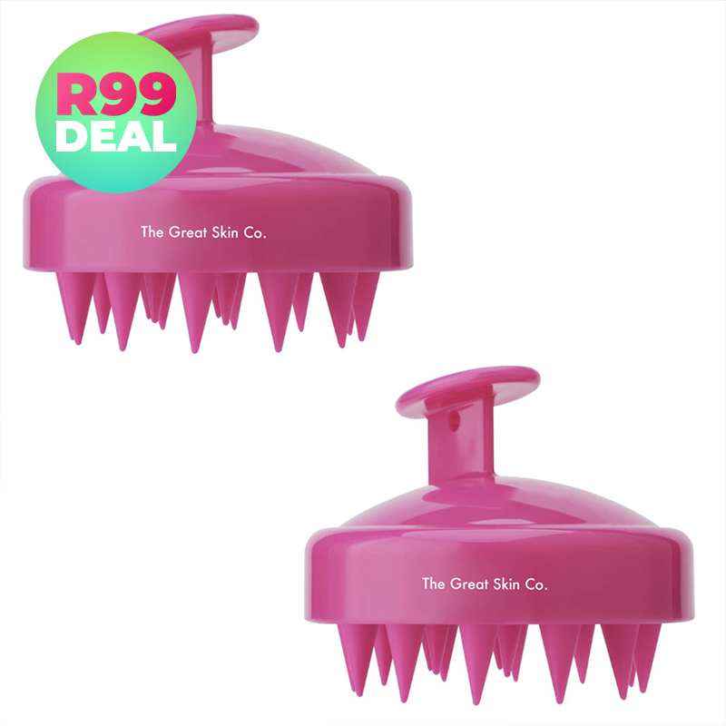 2x Exfoliating Silicone Scalp & Hair Massage Brushes