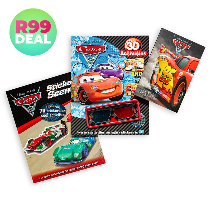 Cars 2 Book of the Film, Activity & Sticker Books (3 Books) — R99 on OneDayOnly (was R260)