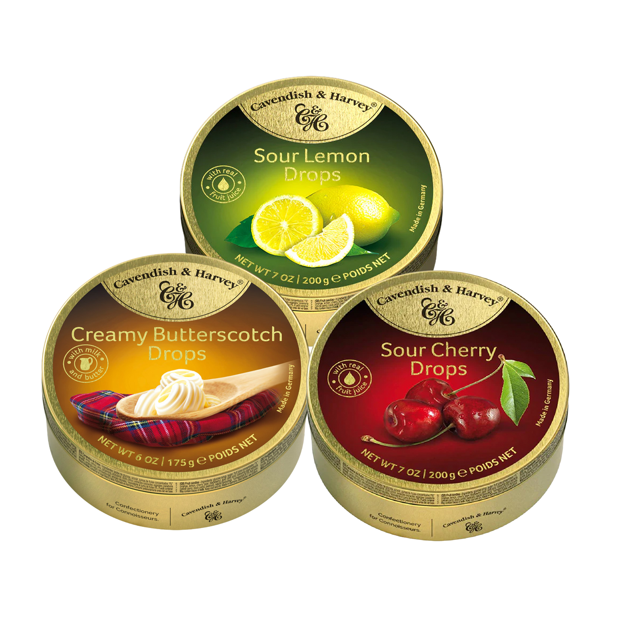 3x 175g or 200g Assorted Drops Tins