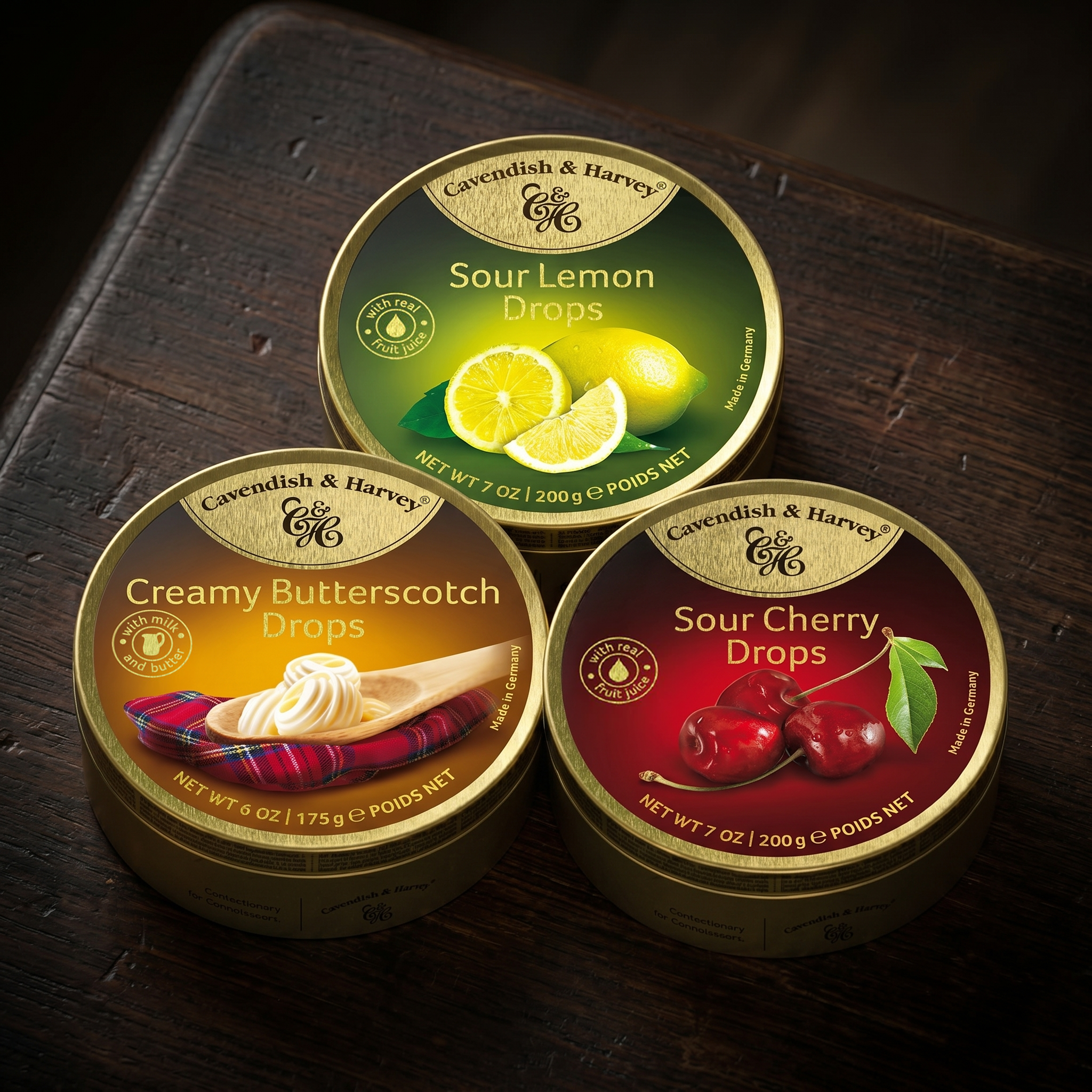 3x 175g or 200g Assorted Drops Tins