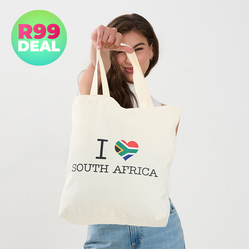 Southern Charm Co. I Love Tote Bag — R99 on OneDayOnly (was R230)