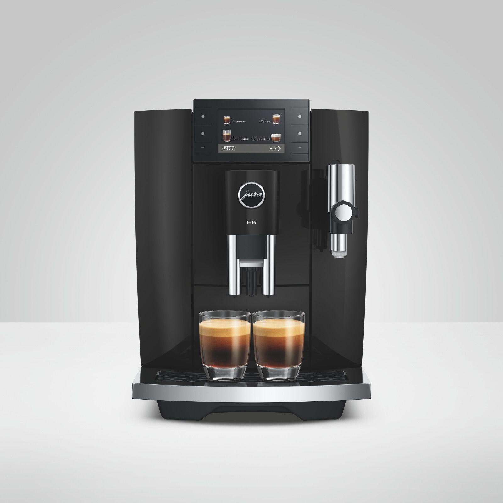 Jura E8 Black Automatic Bean-To-Cup Machine with Latte Macchiato Mugs — R23499 on OneDayOnly (was R30500)