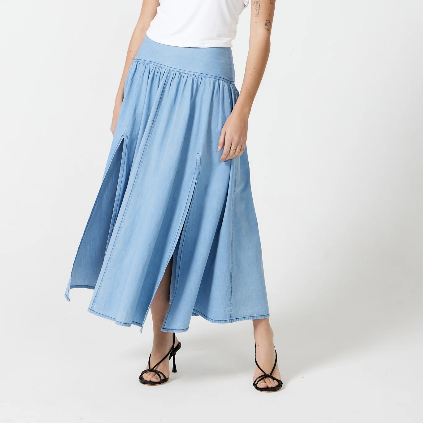 Ladies Valentina Denim Skirt