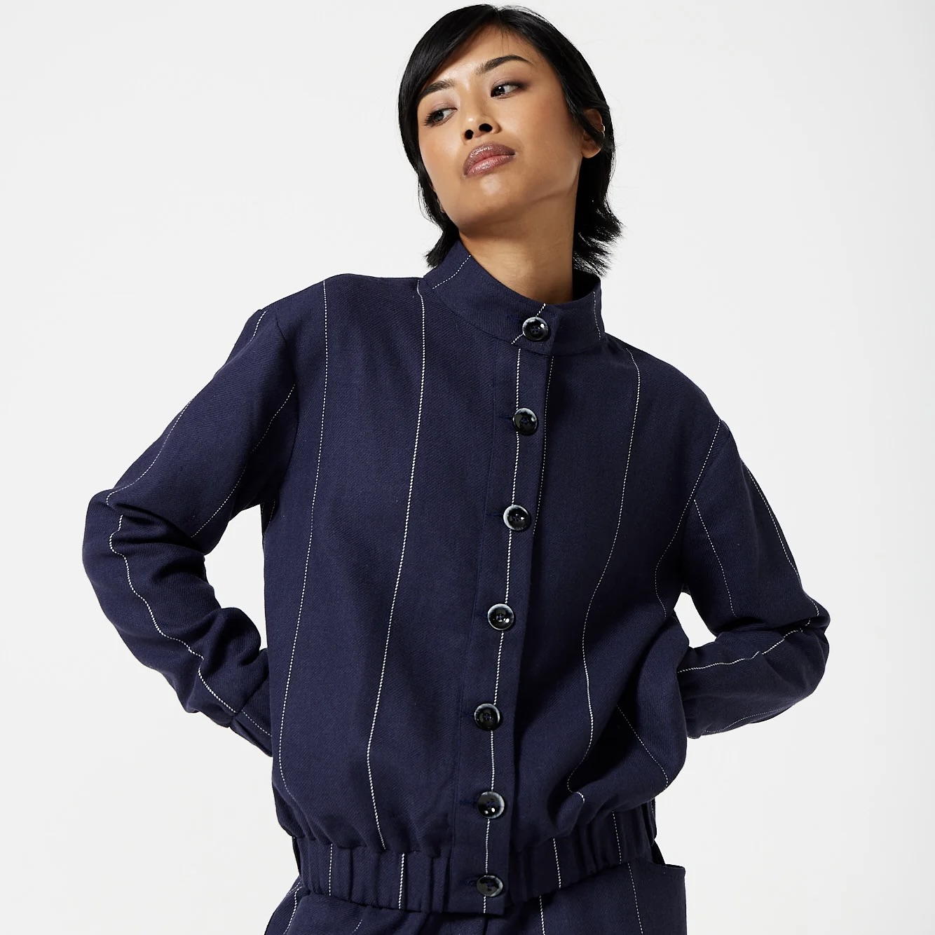 Ladies Rex Linen Bomber