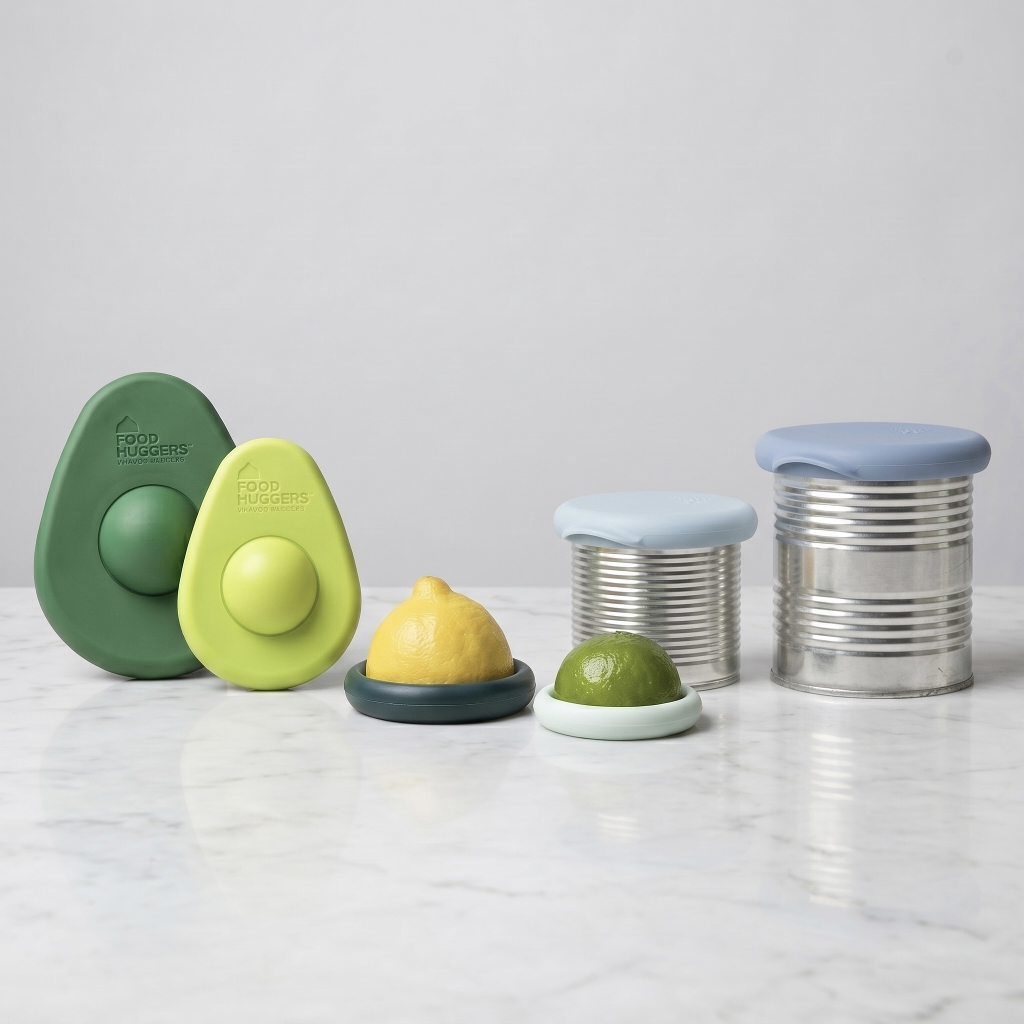 6-Piece Silicone Fruit and Can Hugger Set