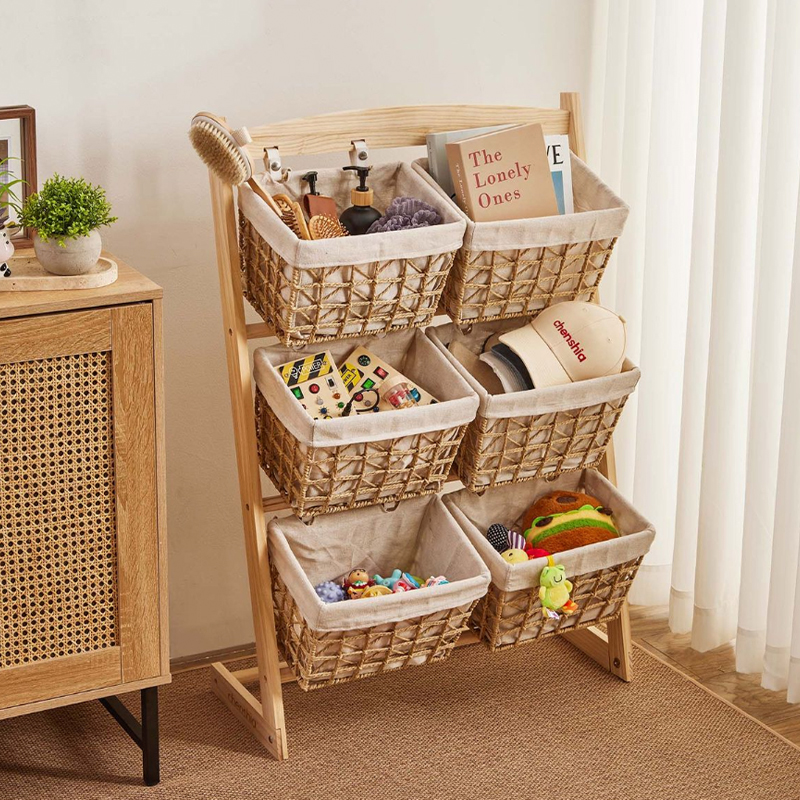 6-Basket Freestanding Organiser Rack