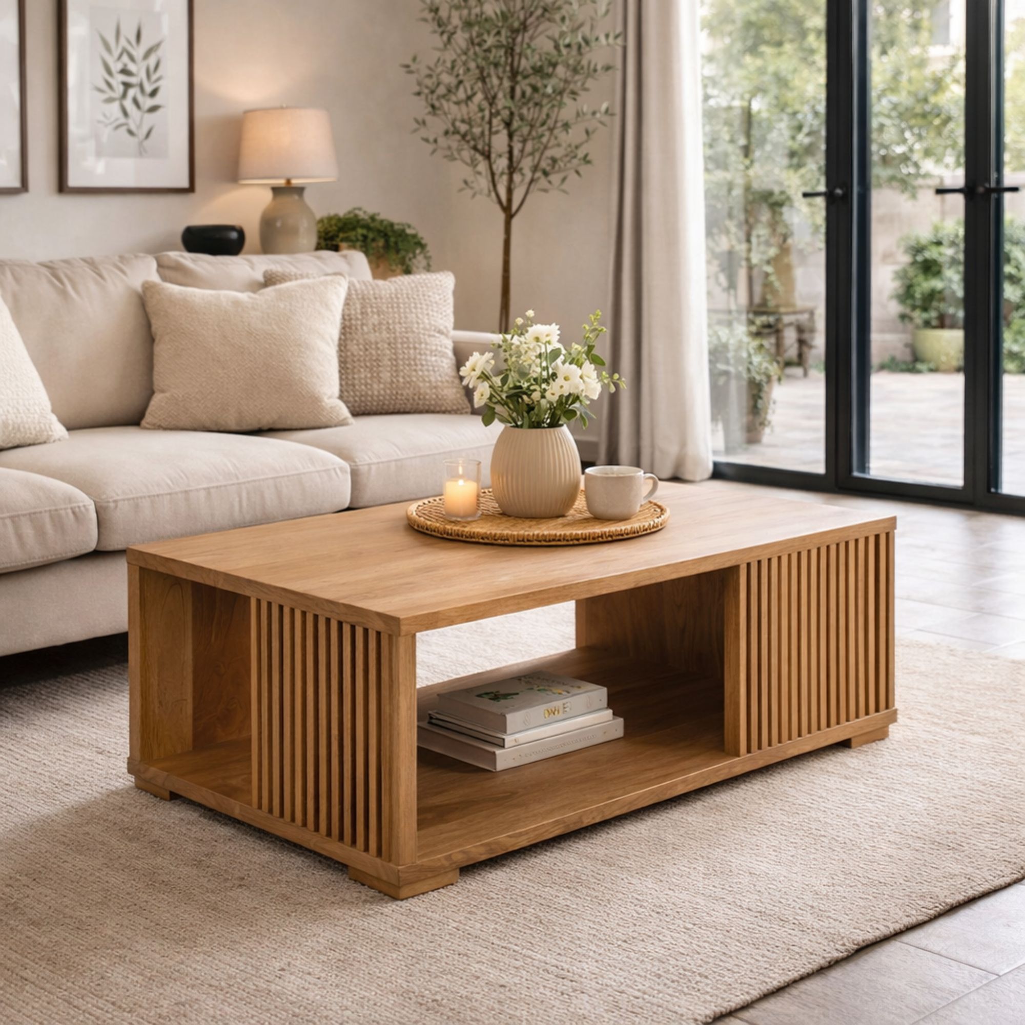 Bintang Mindi Wood Coffee Table
