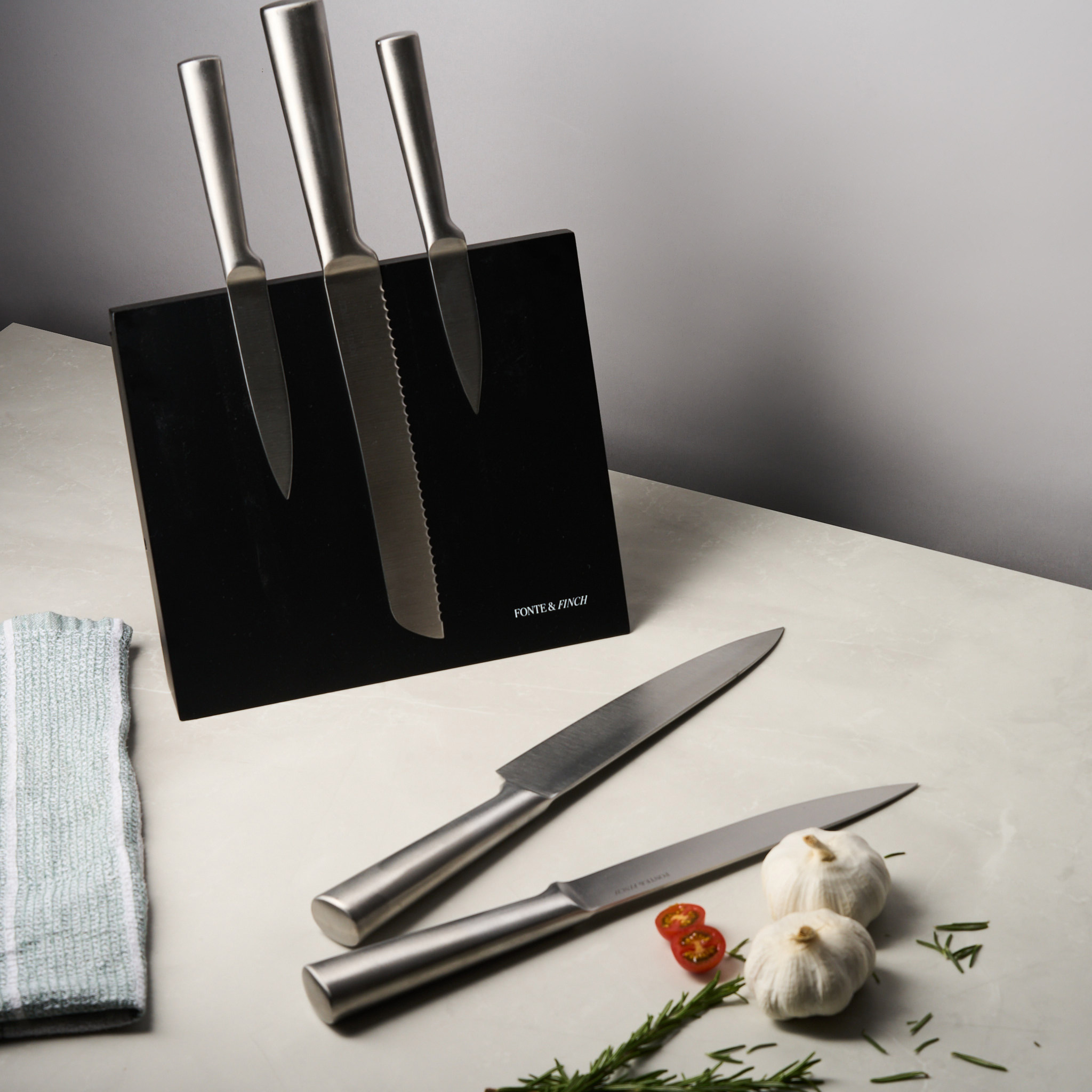 72% off on 6-Piece Magnetic Knife Block Set | OneDayOnly