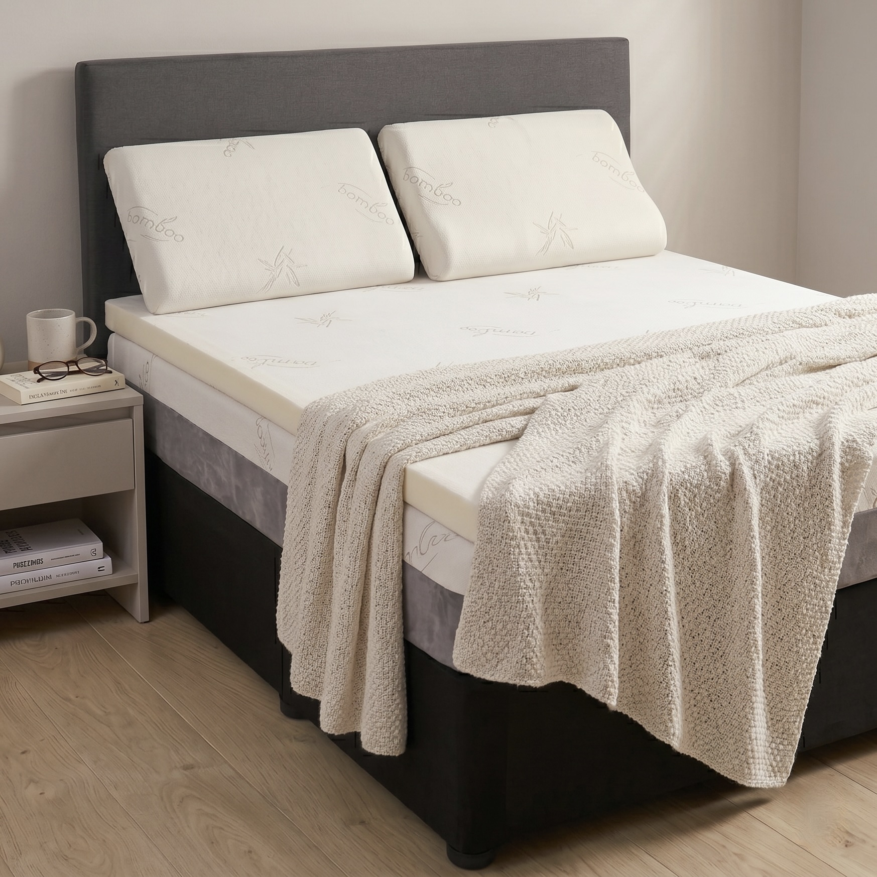 Memory Foam Topper with Memory Foam Pillows