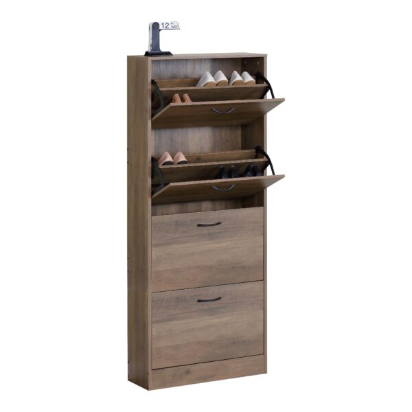 4-Tier Bergarro Elm Shoe Cabinet