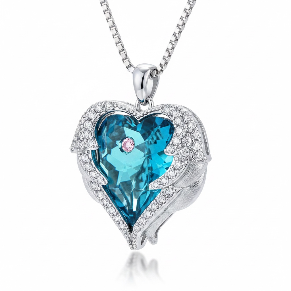 Angel Wing Neckalce with Swarovski Crystal