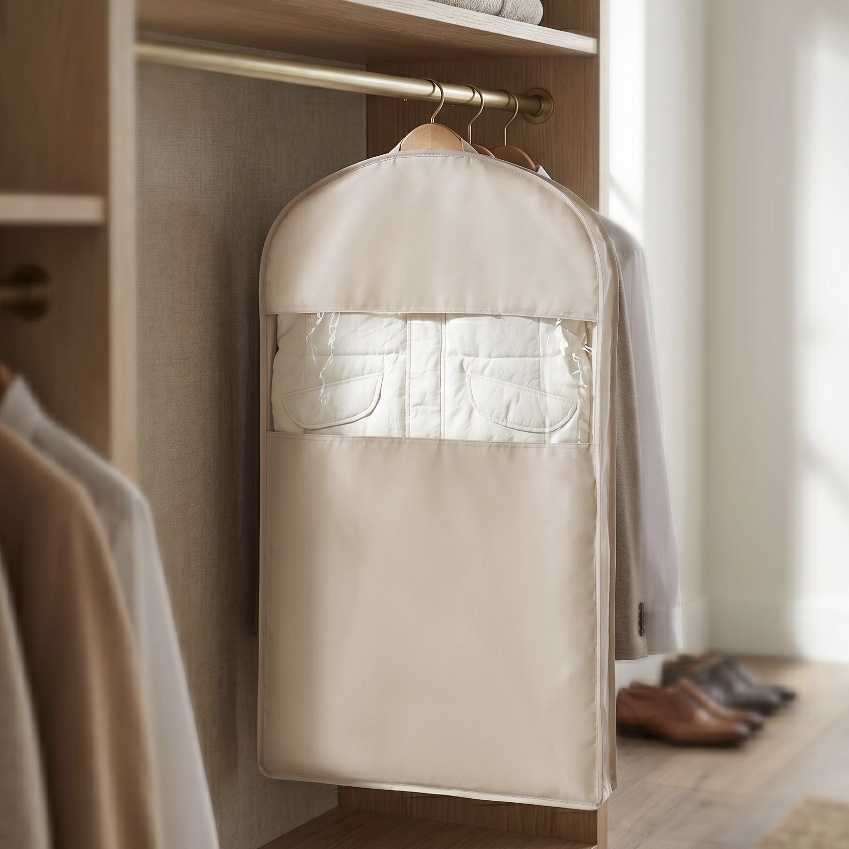 Hanging Garment Compression Bag with Clear Window