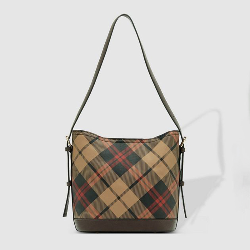 Vegan Leather Abbey Plaid Handbag