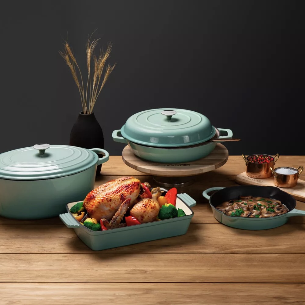 6-Piece Cast Iron Roaster Set