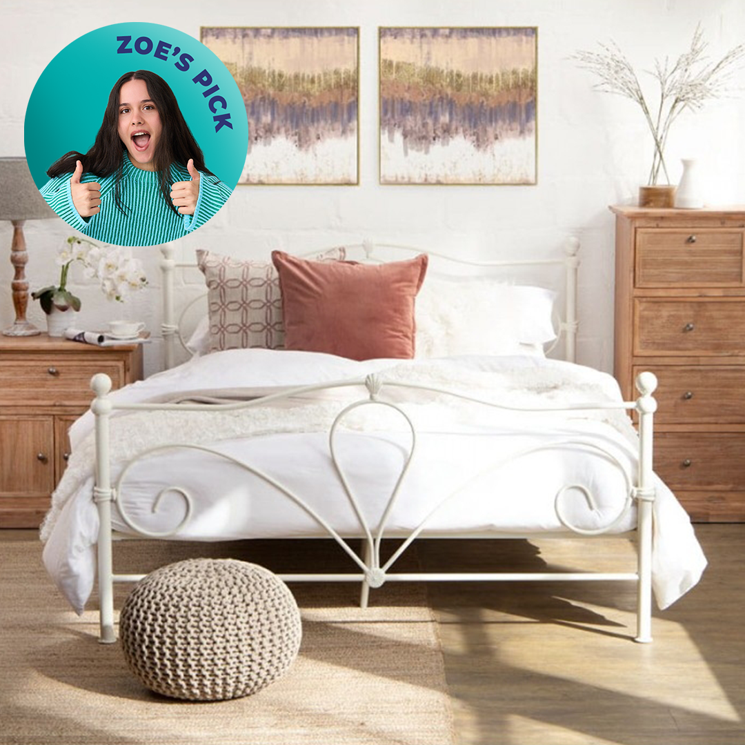 Ivory Timeless Metal Bed Frame