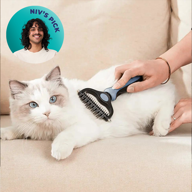 Double-Sided Pet Dematting Grooming Brush