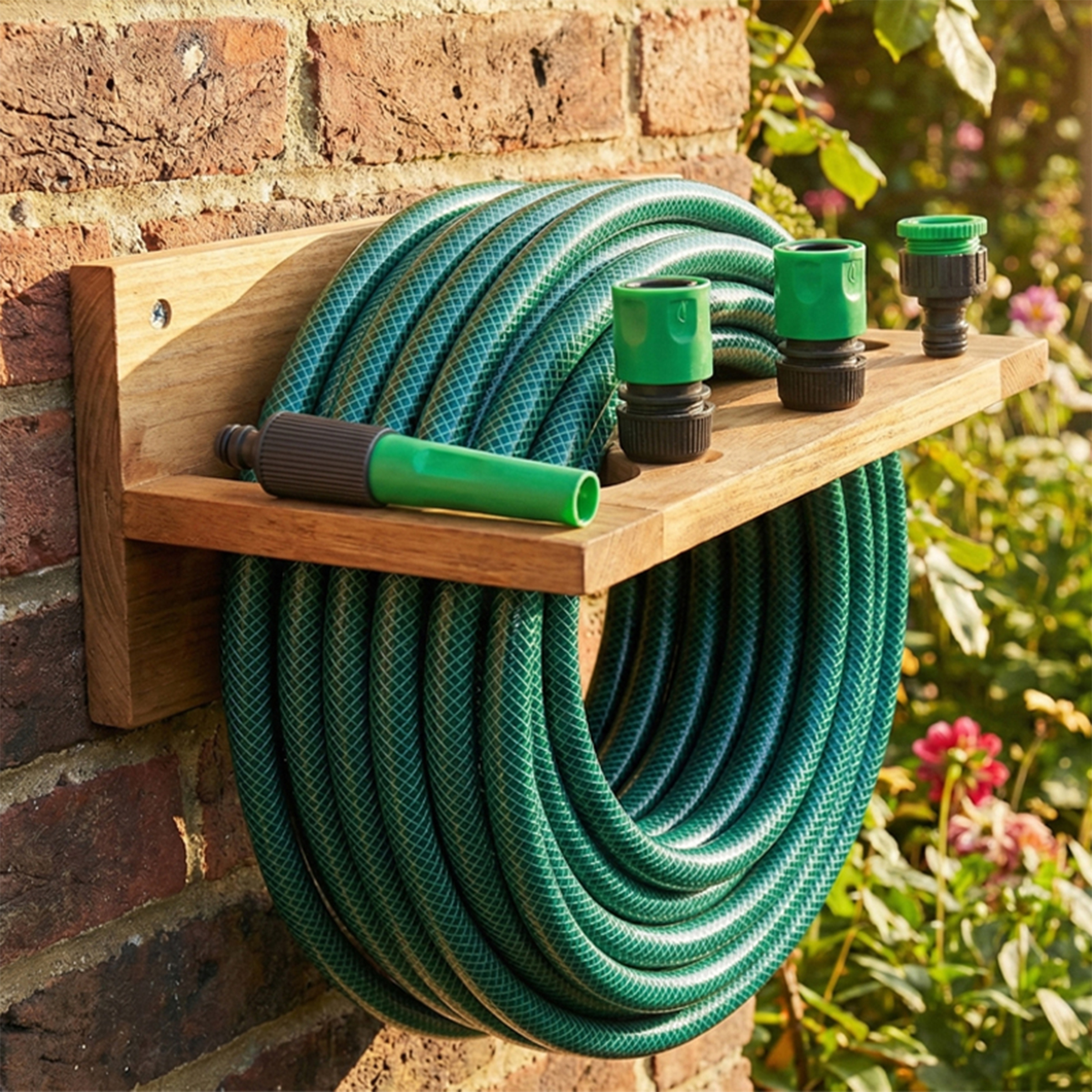 20m Heavy-Duty Garden Hosepipe with 4 Fittings