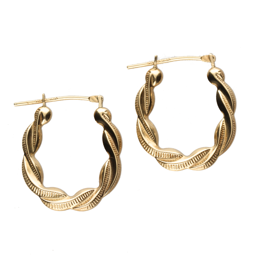 9kt Bonded Gold Hoop Earrings