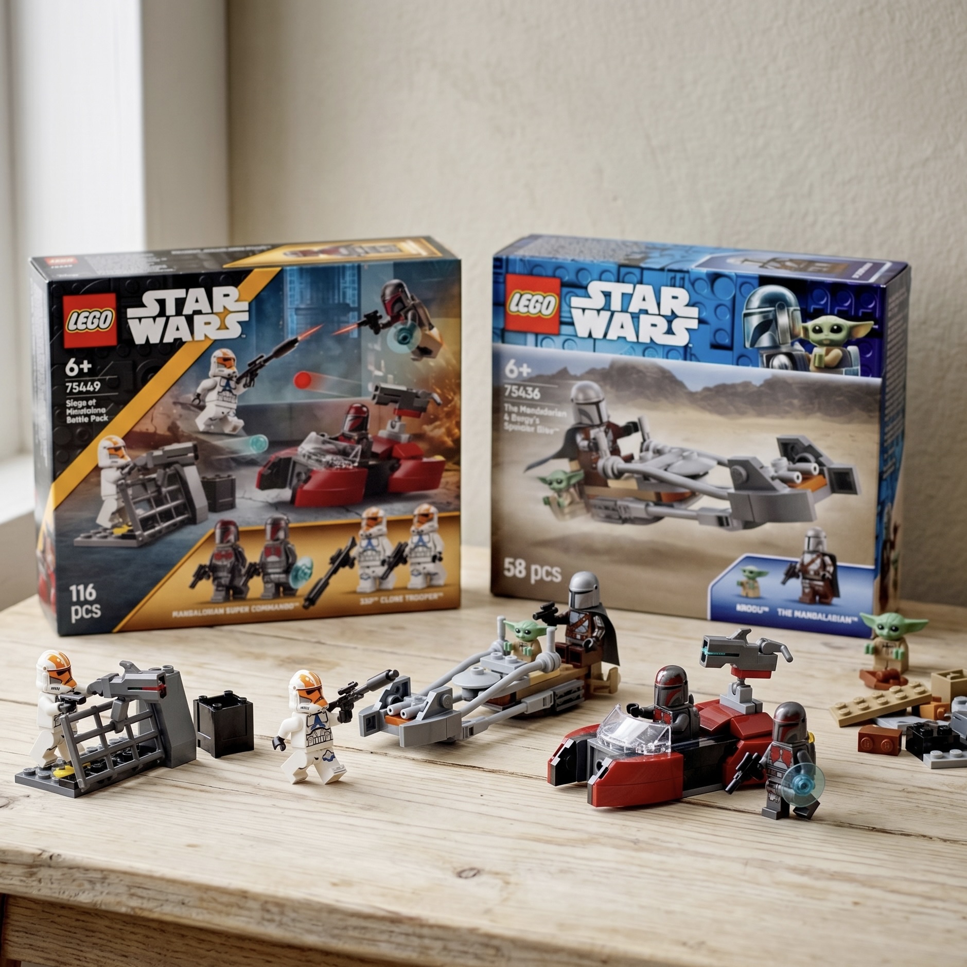 58-Piece Speeder Bike and 116-Piece Siege of Mandalore Battle Pack