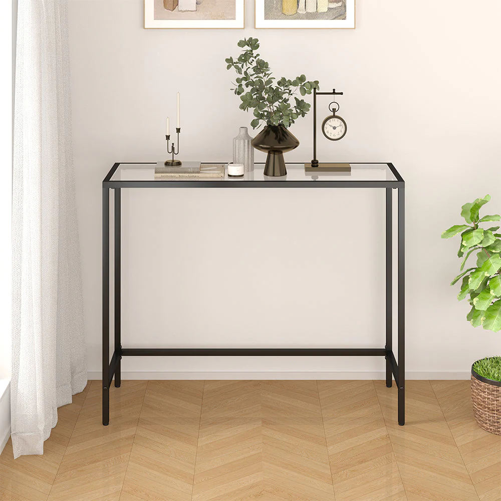 Modern Tempered Glass Console Table