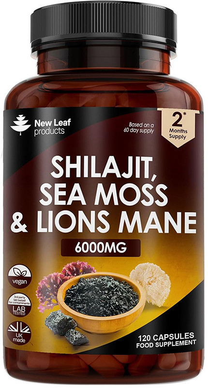 Shilajit, Sea Moss and Lion's Mane Capsules (120's)