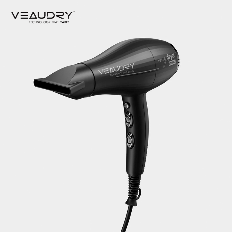 myDryer Compact Matte Black Hair Dryer