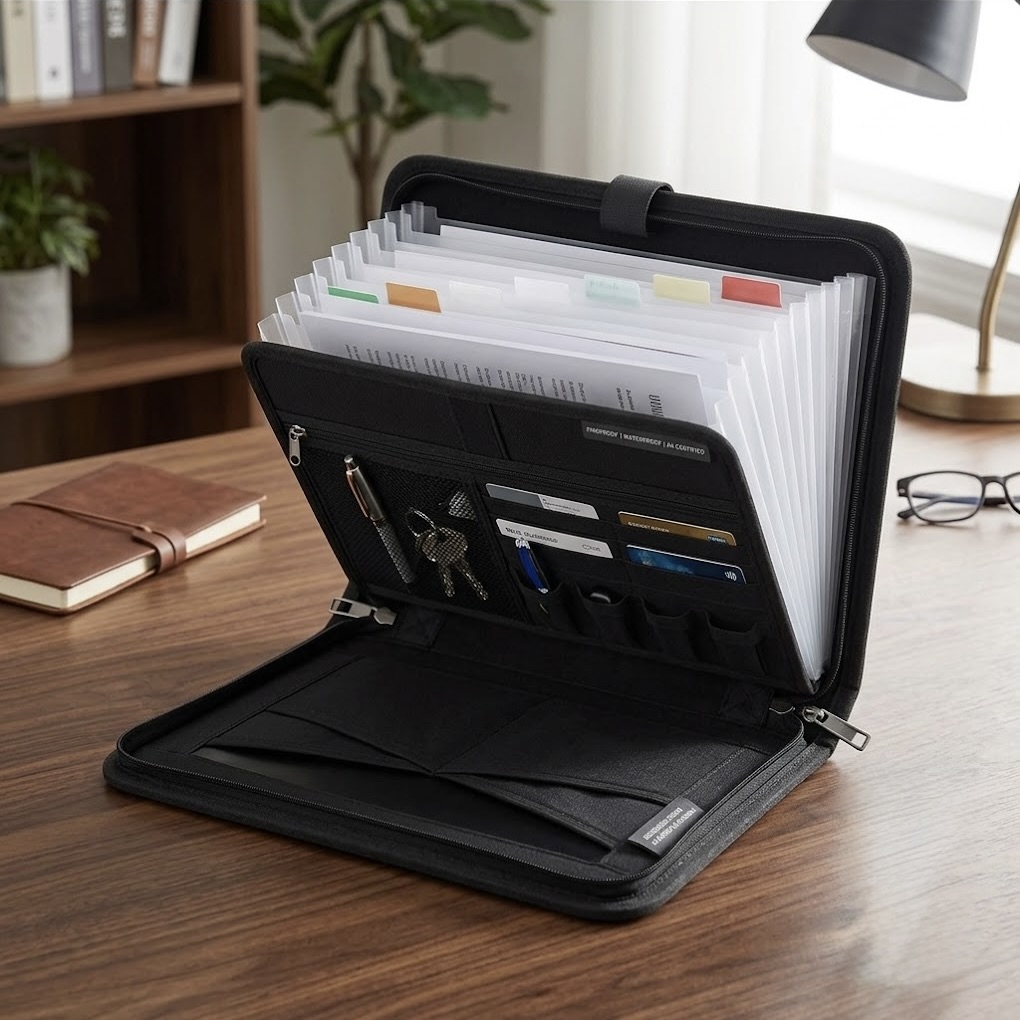 Waterproof and Fireproof A4 Expandable Document Organiser