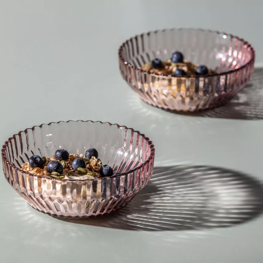4x 16cm Archie Glass Bowls