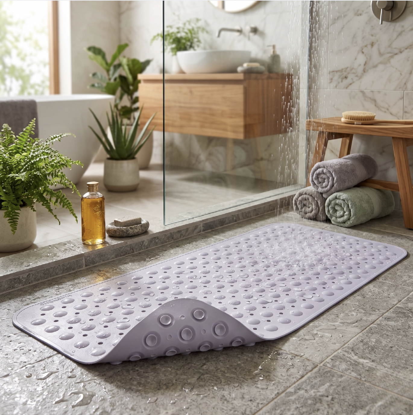 Non-Slip Textured PVC Bath Shower Mat