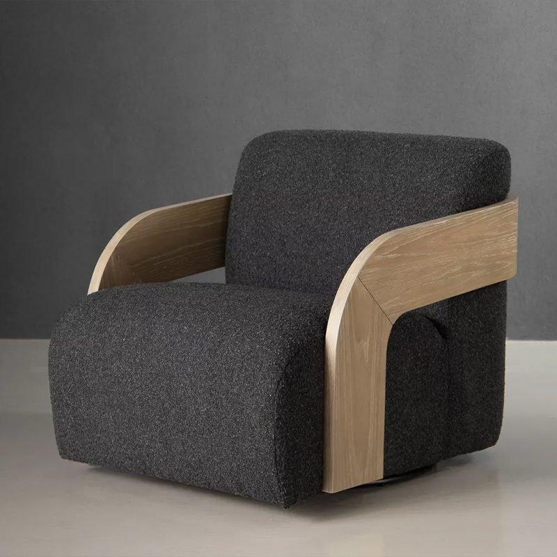 Upholstered Swivel Armchair