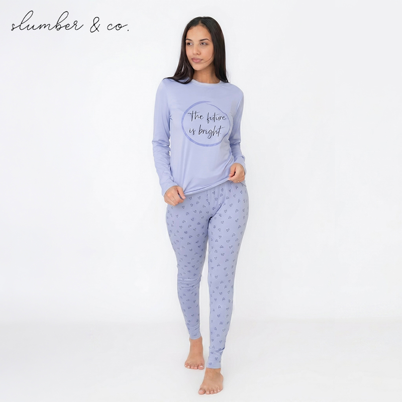 Ladies Printed Comfy Long Sleeve Pyjama Set