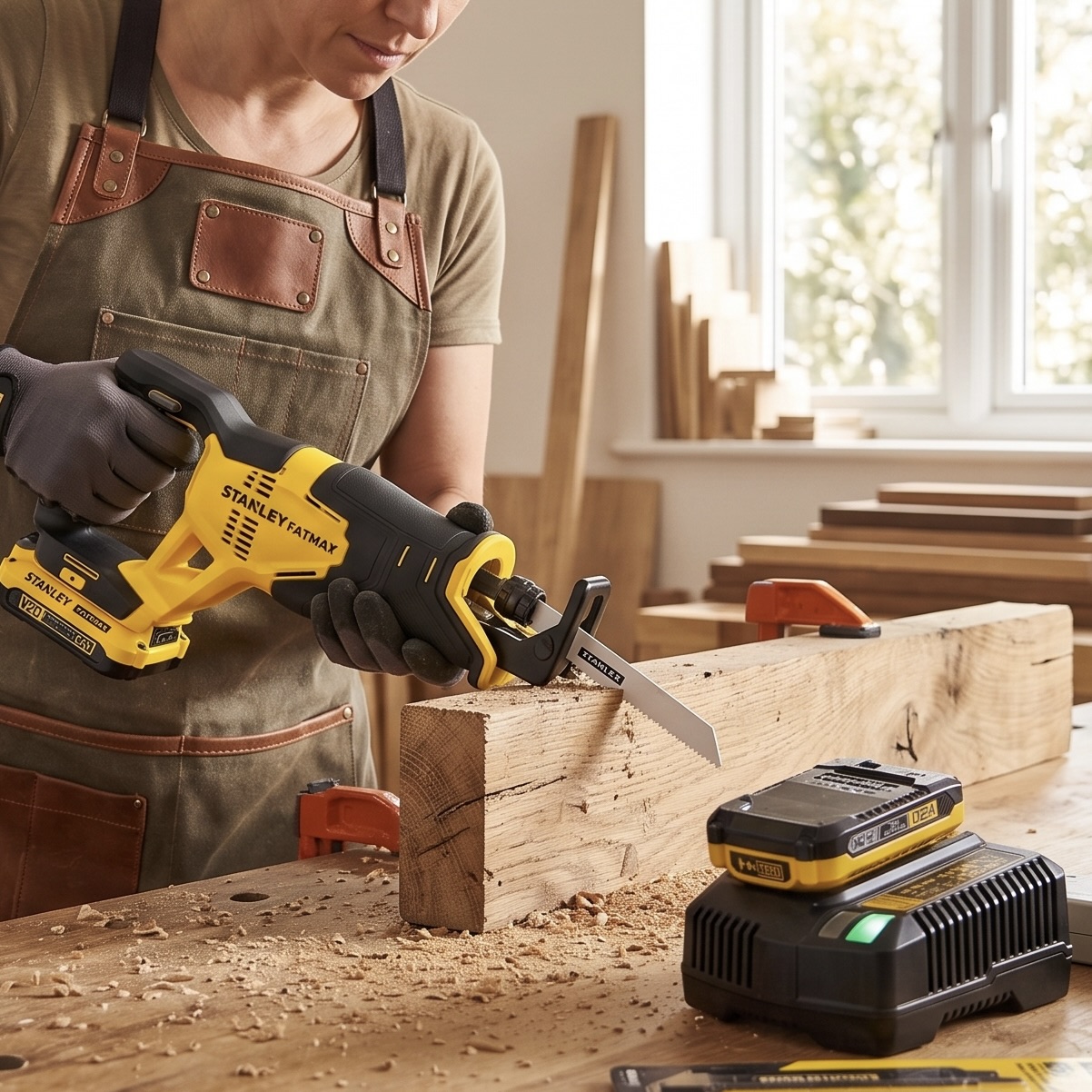 V20 18V Fatmax Brushed Reciprocating Saw with V20 Battery Starter Kit
