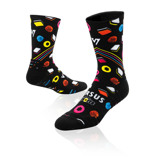 2x Unisex Allsorts Liquorice Active Crew Socks