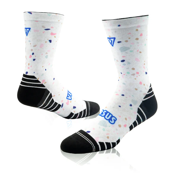 2x Unisex Terazzo Active Crew Socks