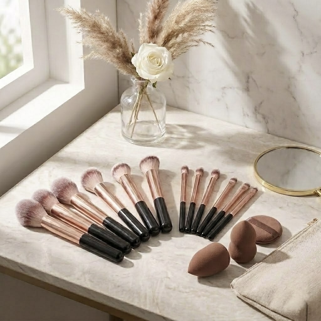 43% off on 15-Piece Makeup Brush and Sponge Set | OneDayOnly