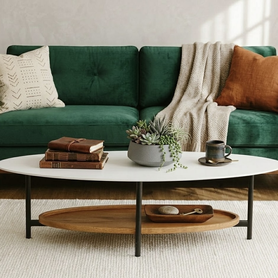 Ceramic Top Coffee or Side Table