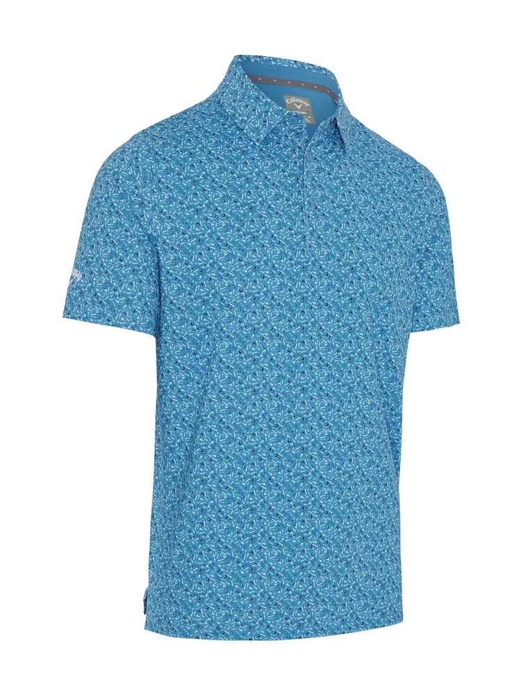 Men's Novelty Confetti Print Polo Shirt