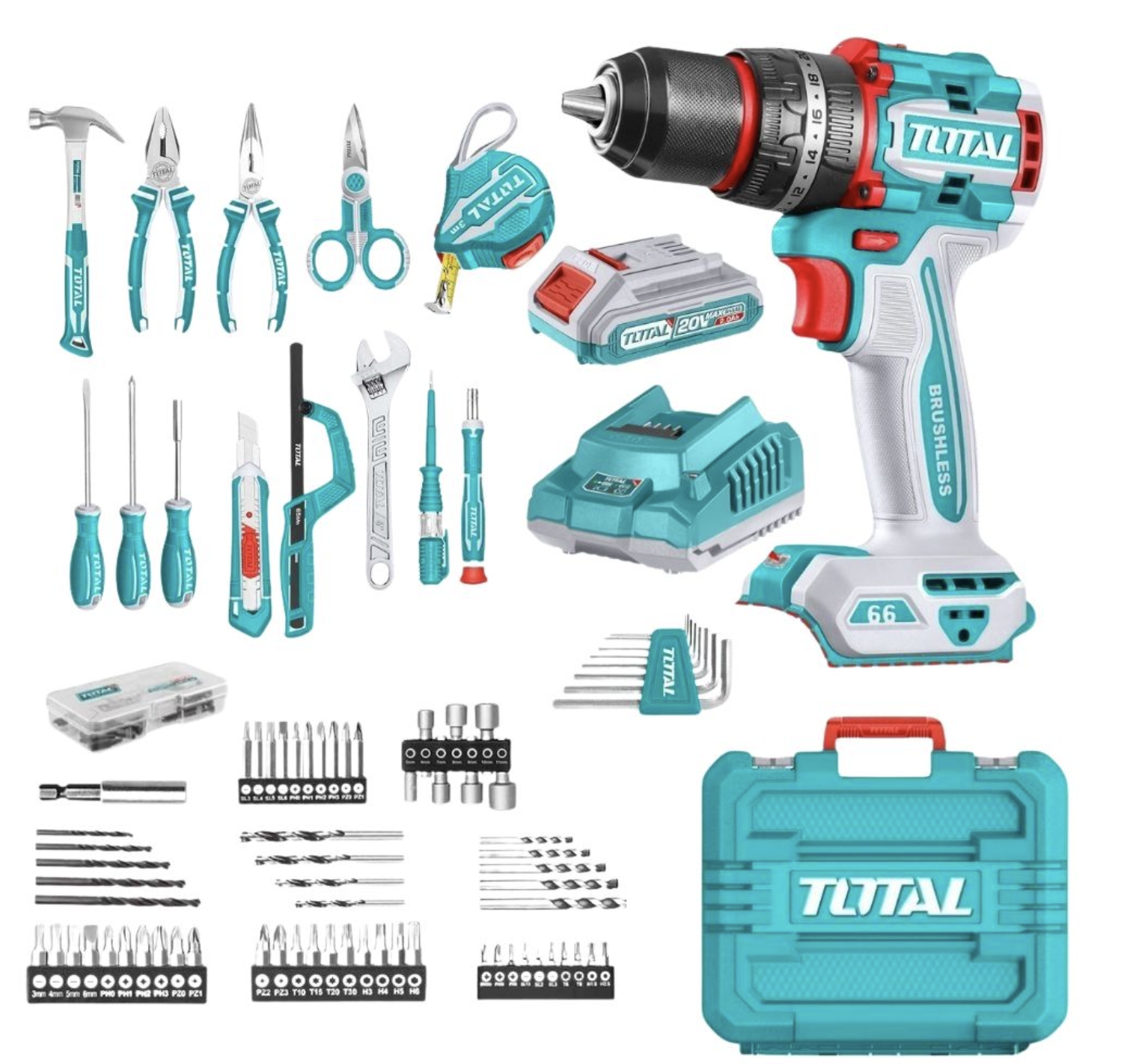 165-Piece Cordless Drill and Hand Tool Set