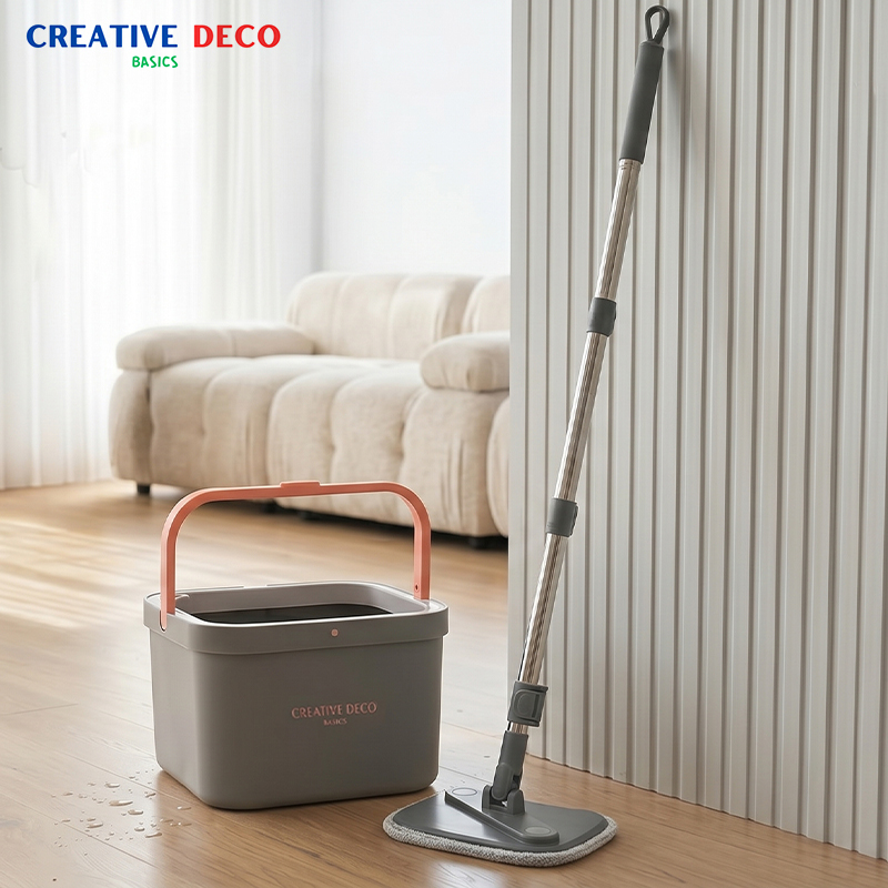 Spin Mop and Square Bucket with Replacement Pads