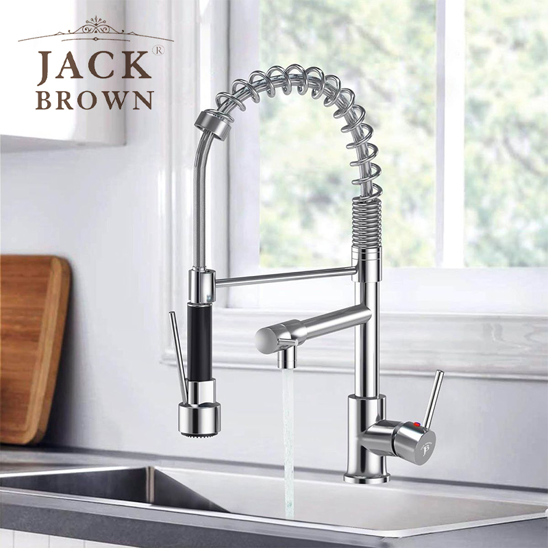 Industrial-Style Pull-Down Kitchen Faucet