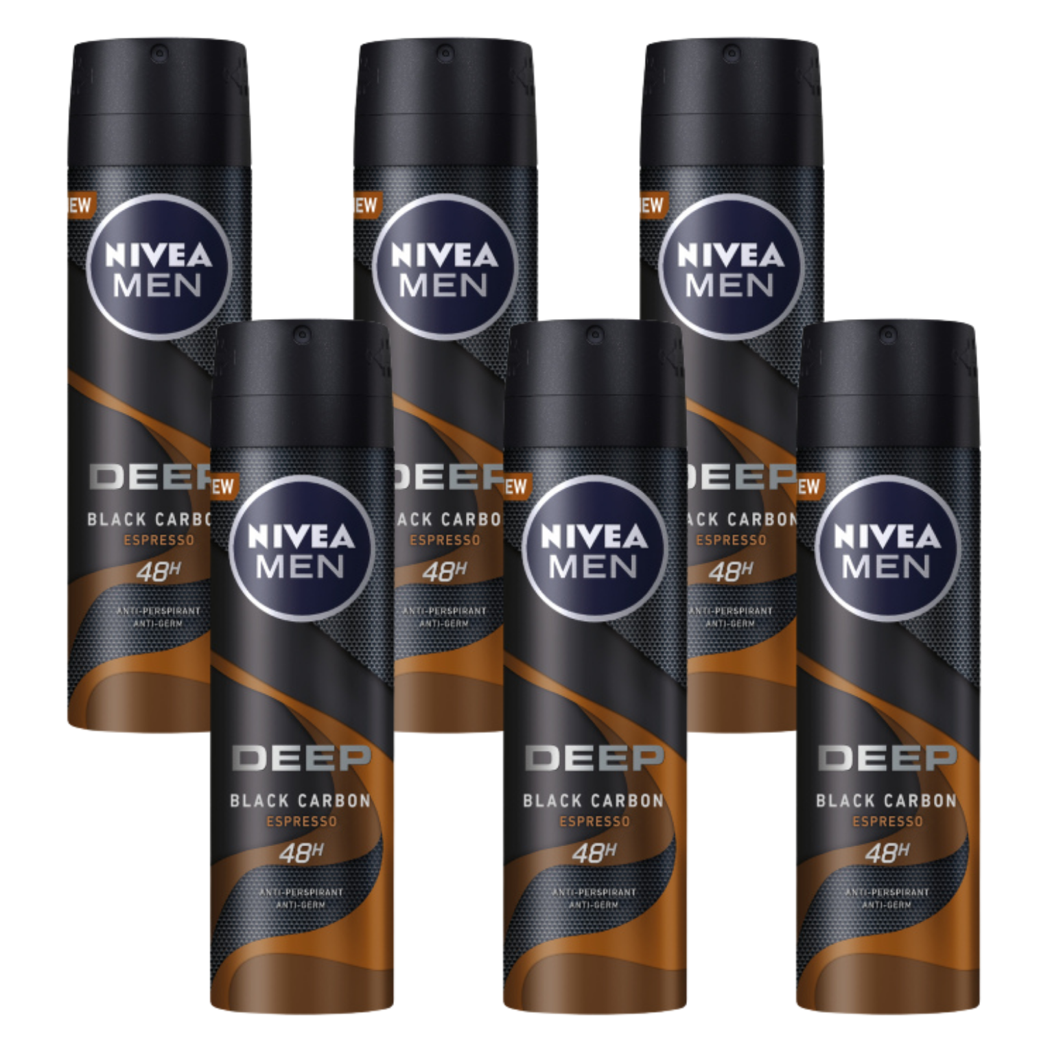 NIVEA MEN 6x 150ml Men's Deodorant Sprays | OneDayOnly